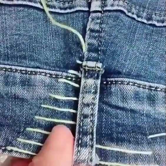 Ушиваем джинсы