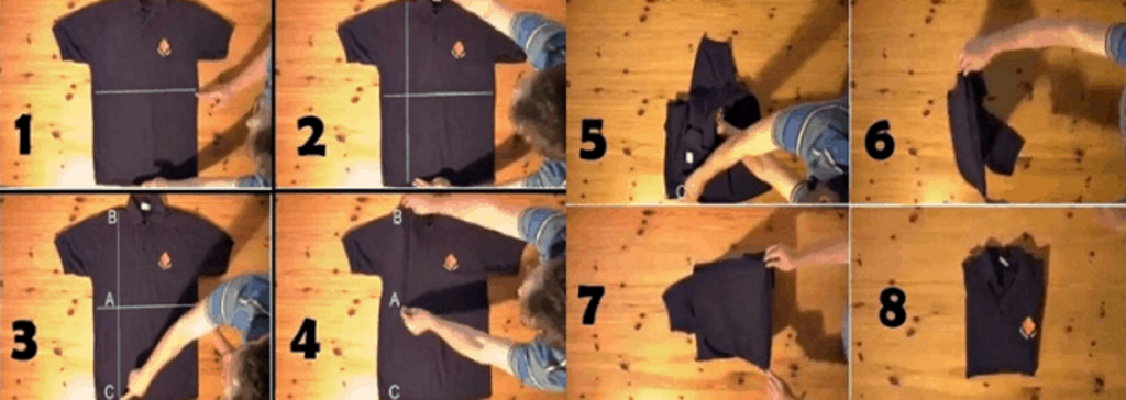 Как сложить рубашку чтобы она не помялась в сумке, проверенные способы