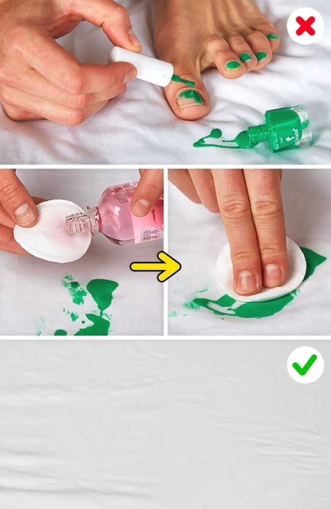 Как удалить пятна от лака для ногтей с одежды и других поверхностей
