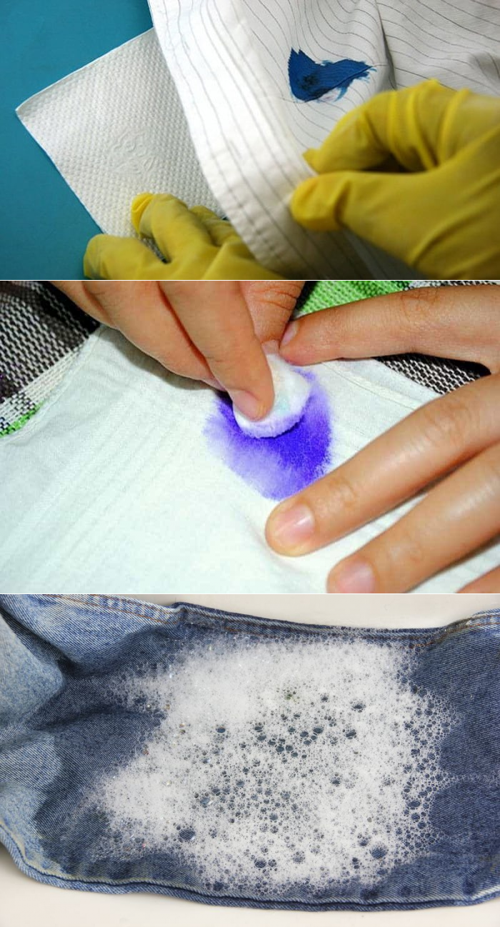 Чем можно отмыть жирные пятна. Пятно от краски на одежде. Чернила отмываются с одежды. Выведение пятен с одежды.